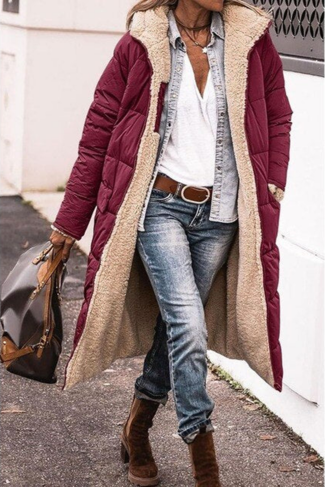 Natalia™ - Long Reversible Fur-Lined Coat