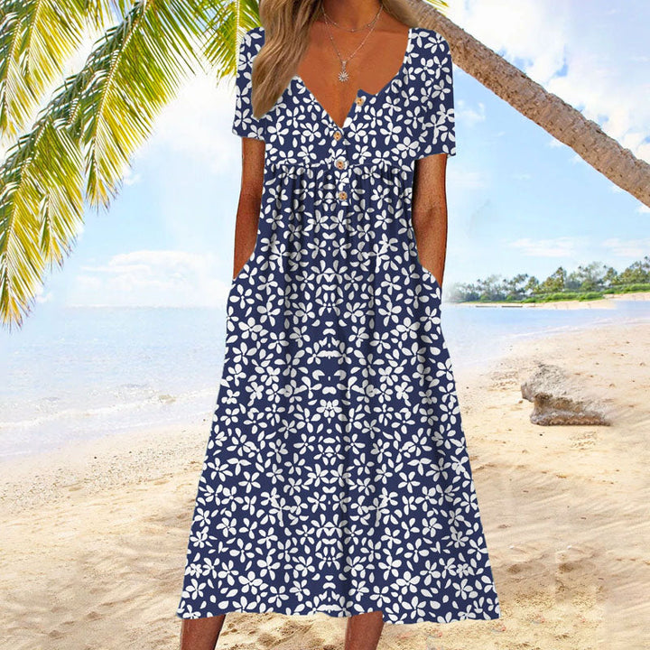 Beatrice™ - Floral Print Casual Summer Dress