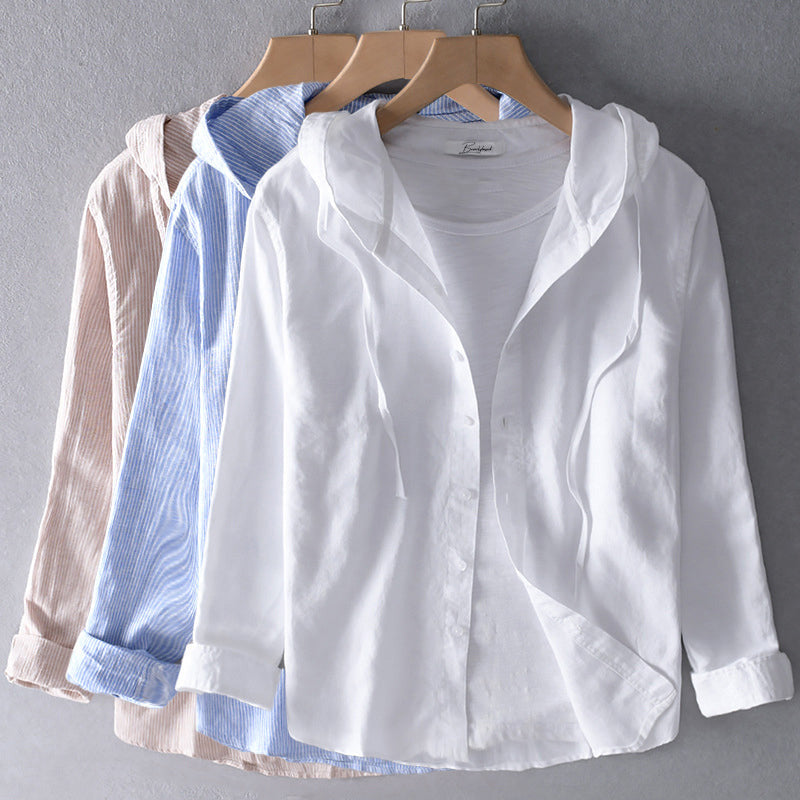 Anton™ - Women's Long Sleeve Linen Shirt