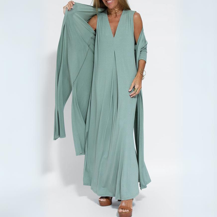 Sole™ - Elegant Summer Dress + Free Shoulder Cover Up