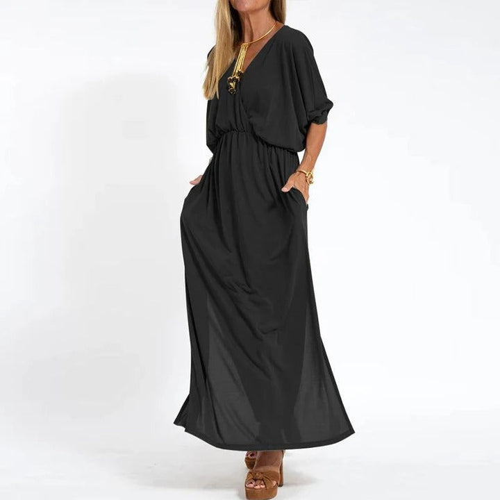 Angelica™ - V Neck Long Dress