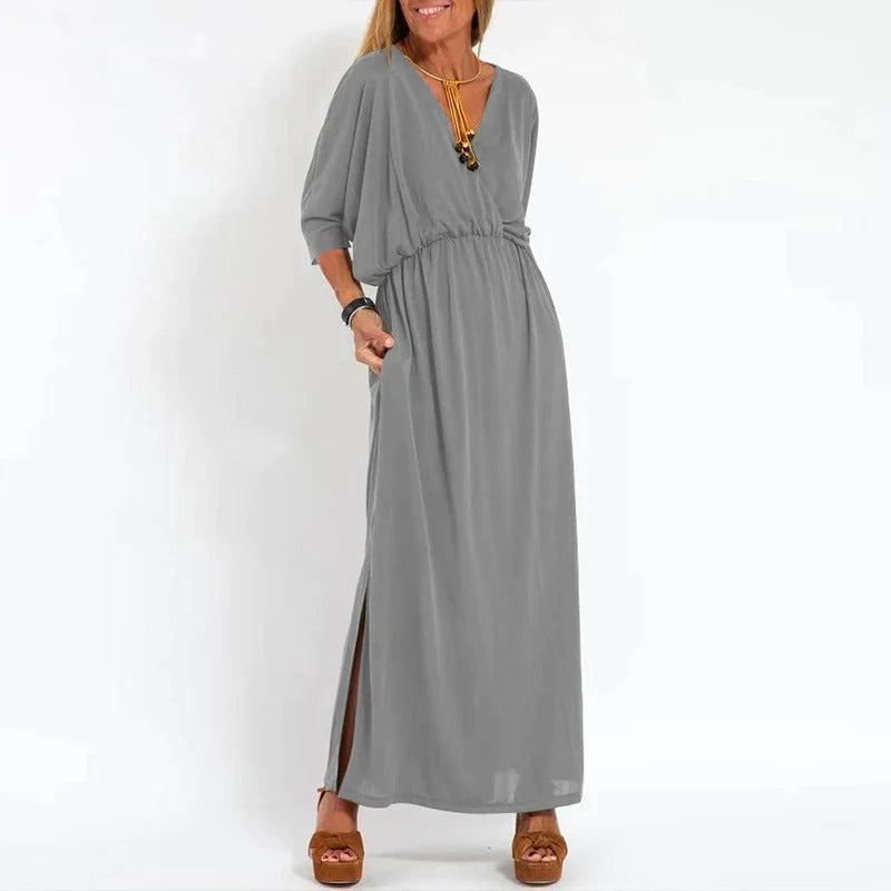 Angelica™ - V Neck Long Dress