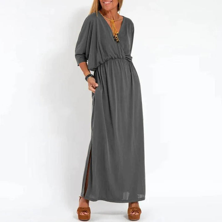 Angelica™ - V Neck Long Dress