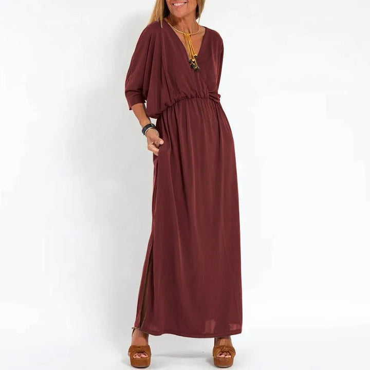 Angelica™ - V Neck Long Dress