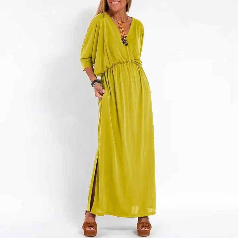 Angelica™ - V Neck Long Dress